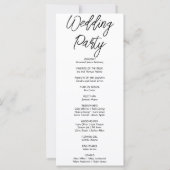 White Blume Greenerity White Wedding Programm (Rückseite)