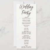 White Blume Greenery Off White Wedding Programm (Rückseite)