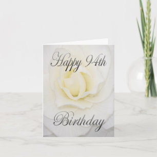 White Blume Happy 94. Geburtstag Karte
