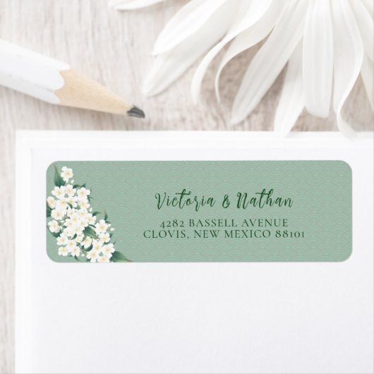 White Blume Sage Green Chinoiserie Cloud Pattern (Insitu)