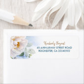 White Blume und Navy Blue Shades Babydusche (Insitu)