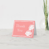 White Blume Vielen Dank Dankeskarte (Vorderseite)