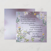 White Blume Wedding Dankeschön Card Dankeskarte (Vorne/Hinten)