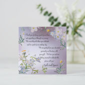 White Blume Wedding Dankeschön Card Dankeskarte (Stehend Vorderseite)