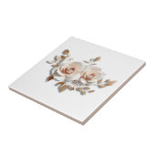 White Blush 3 D Blume Fliese (Seite)