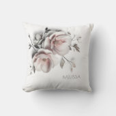 White Blush 3 D Flower Kissen (Vorderseite)