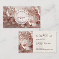 White Blush 3D Blumen Logo Initialen