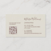 White Blush 3D Blumen Logo Initialen Visitenkarte (Rückseite)