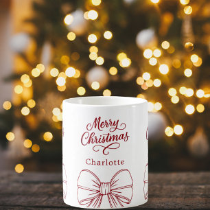 White-Bogen-Skript Kaffeetasse