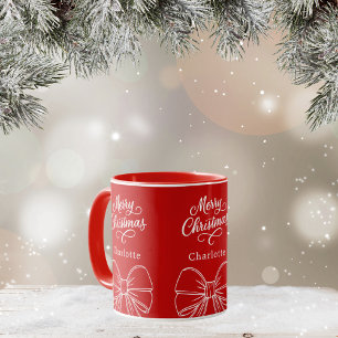 White-Bogen-Skript Tasse