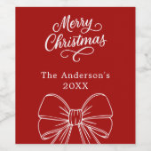 White-Bogen-Skript Weinetikett (Einzelnes Label)