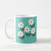 White Boho Daisy Blume Kaffeetasse (Links)