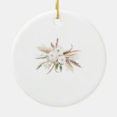 White Boho Floral Trauzeugin Weihnachtsschmuck (Hinten)