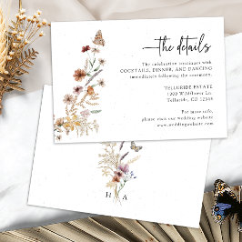 White Boho Hochzeitskarte Begleitkarte