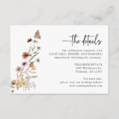 White Boho Hochzeitskarte Begleitkarte (Vorderseite)