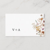 White Boho Honeymoon Wish Enclosure Card Begleitkarte (Rückseite)