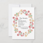 White Boho Wasserfarbe Blume Hochzeitskarte Einladung (Vorderseite)