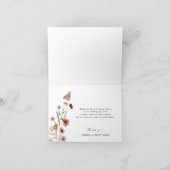 White Boho Wedding Dankeschön Karte (Innenseite)