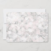 White Bokeh Light Elegant Glam Wedding Einladungen (Rückseite)