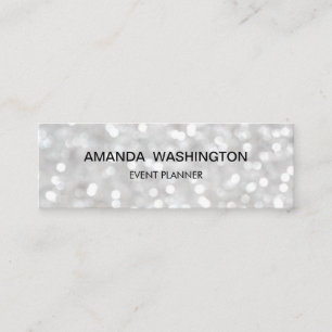 White Bokeh Mini Visitenkarte