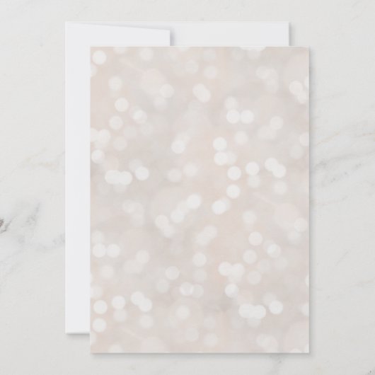 White Bokeh & Red Valentine Glam Brautparty Einladung (Rückseite)
