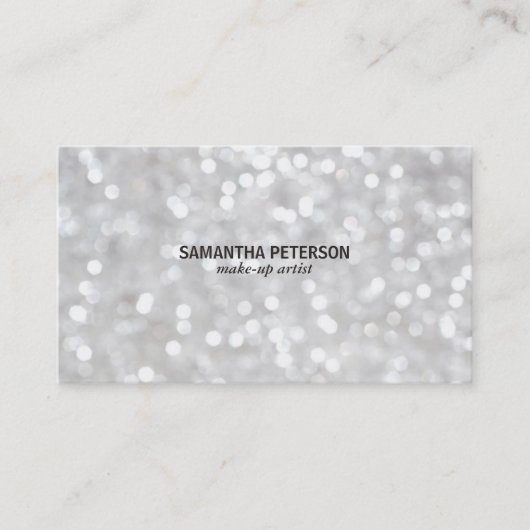 White Bokeh Visitenkarte (Vorderseite)