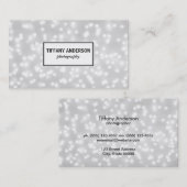 White Bokeh White Panel Visitenkarte (Vorne/Hinten)