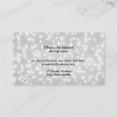 White Bokeh White Panel Visitenkarte (Rückseite)