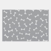White Bones On Gray Background Custom Geschenkpapier Set (Vorderseite)