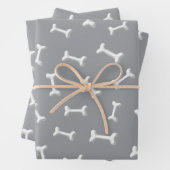 White Bones On Gray Background Custom Geschenkpapier Set (Beispiel)