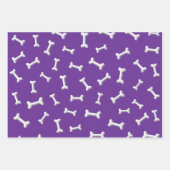 White Bones On Purple Background Custom Geschenkpapier Set (Vorderseite 3)