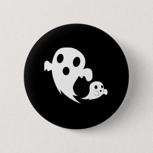 White Boo Button