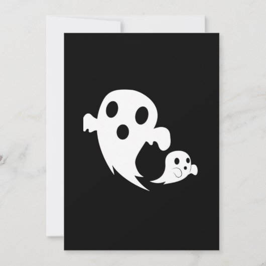 White Boo Feiertagskarte (Vorderseite)