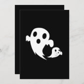 White Boo Feiertagskarte (Vorne/Hinten)