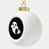 White Boo Keramik Kugel-Ornament (Rechts)