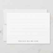 White Border Calligraphy Overlay Wedding Foto Dankeskarte (Rückseite)