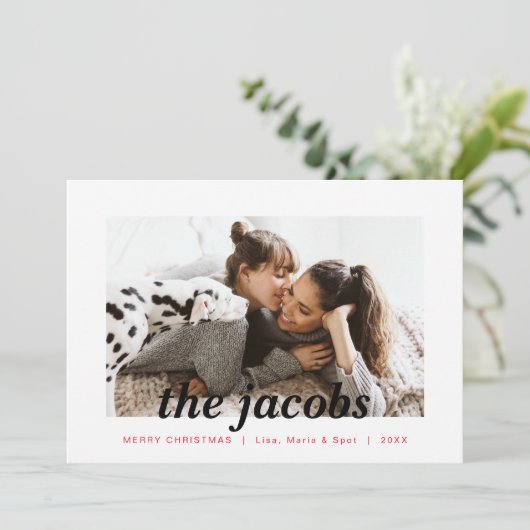 White Border Feiertagskarte (Stehend Vorderseite)