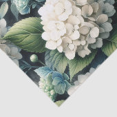 White Botanical Hydrangea Decoupage Seidenpapier (Ausschnitt)