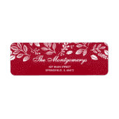 White Botanicals on Cranberry Return Address (Vorne)