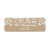 White Botanicals on Taupe Return Address (Vorne)