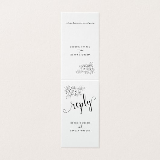 White Bouquet machen wir Kalligrafie Hochzeit lang (Außenseite Aufgefaltet)