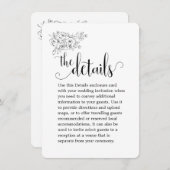 White Bouquet machen wir kalligraphische Hochzeits Begleitkarte (Vorne/Hinten)