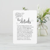 White Bouquet machen wir kalligraphische Hochzeits Begleitkarte (Stehend Vorderseite)