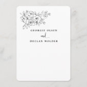 White Bouquet machen wir kalligraphische Hochzeits Begleitkarte (Rückseite)