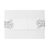 White Bouquet machen wir kalligraphische Hochzeits Einladungsbanderole (Rückseitenbeispiel)