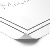 White Bow Baby Dusche Begrüßungszeichen Poster (Ecke)