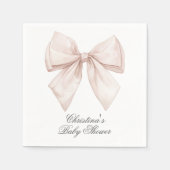 White Bow Baby Dusche Serviette (Vorderseite)