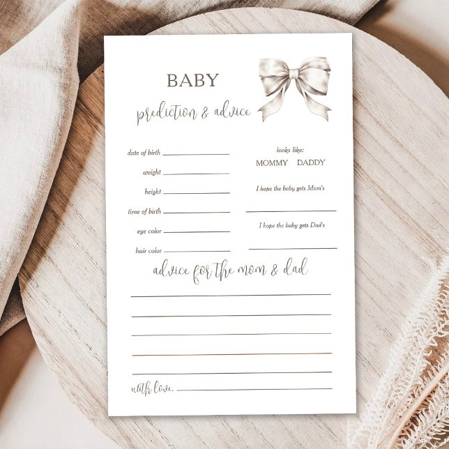 White Bow Baby Predication and Addon Game Card (Von Creator hochgeladen)