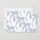 White Bow Brautparty Advertising Card Einladung (Rückseite)