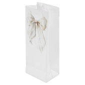 White Bow Brautparty Vielen Dank Geschenktüte Für Weinflaschen (Rückseite Schrägansicht)
